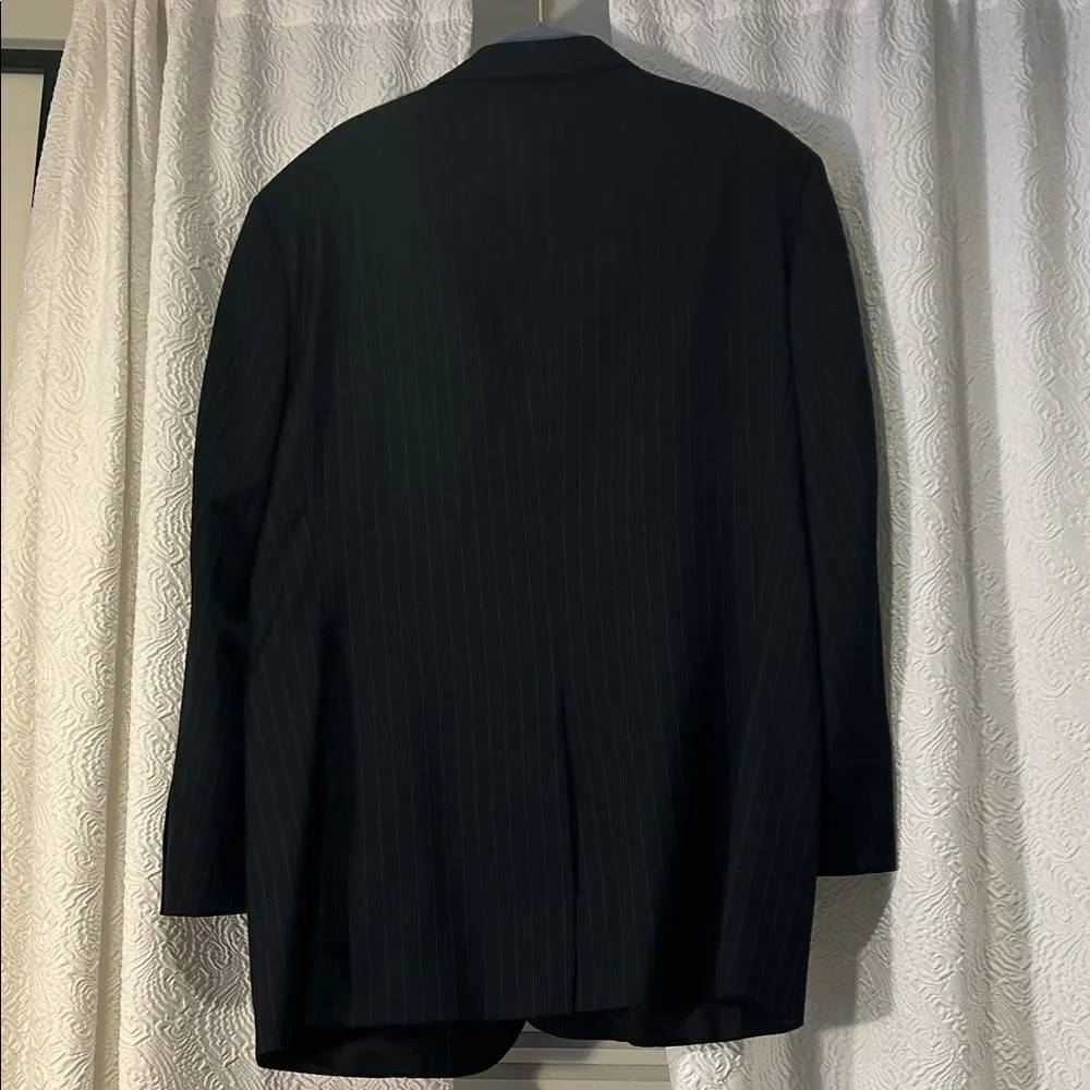 Brooks Brothers 100% Wool Makers and Merchants 1818 Black Pinstripe Blazer
